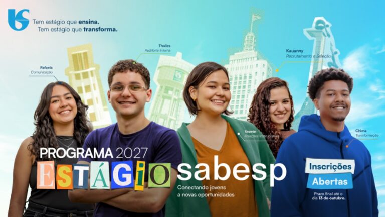 Sabesp abre mais de 60 vagas de estágio para 2027 com oportunidades em Osasco e Barueri