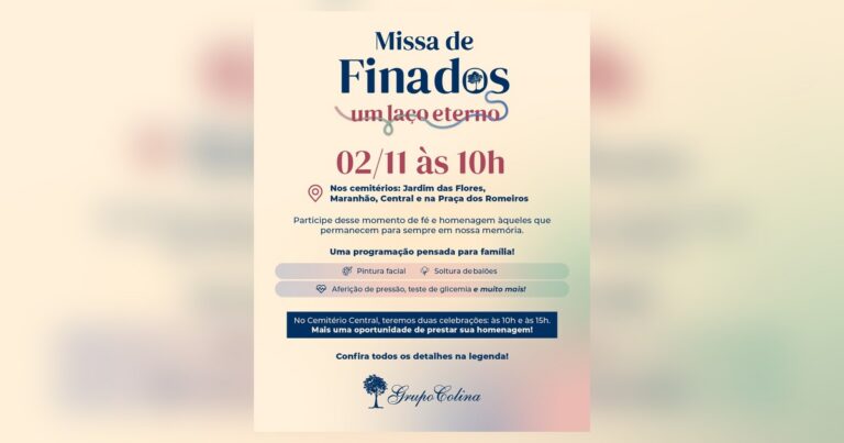 Dia de Finados terá missas e homenagens em quatro pontos de Cotia